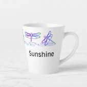 Modern Dragonfly gepersonaliseerde latte Mok (Rechts)