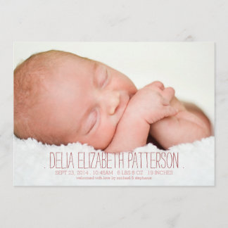 Modern Dream Deux Photo Baby Faire-part de naissan