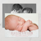 Modern Dream Two Photo Baby Birth Notice Aankondiging (Voorkant / Achterkant)