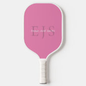 Modern drieletterig initiaal monogram pickleball paddle (Voorkant)