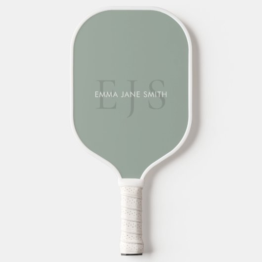 Modern drieletterig initiaal monogram pickleball paddle (Voorkant)