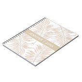 Modern droog palmblad Boho naamschrift Script Notitieboek (Linkerzijde)