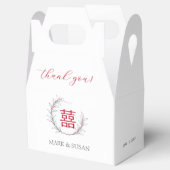 Modern Dubbel Geluk Bruiloft Dank U Bedankdoosjes (Geopend)