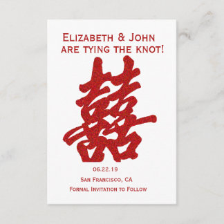 Modern Dubbel Geluk Sla de Datum op Save The Date