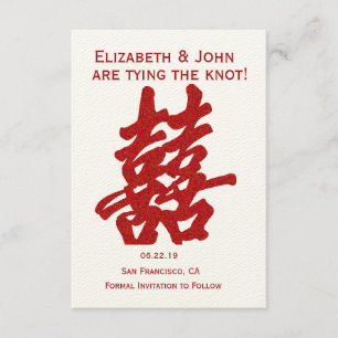 Modern Dubbel Geluk Sla de Datum op Save The Date