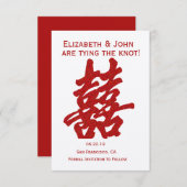 Modern Dubbel Geluk Sla de Datum op Save The Date (Voorkant / Achterkant)