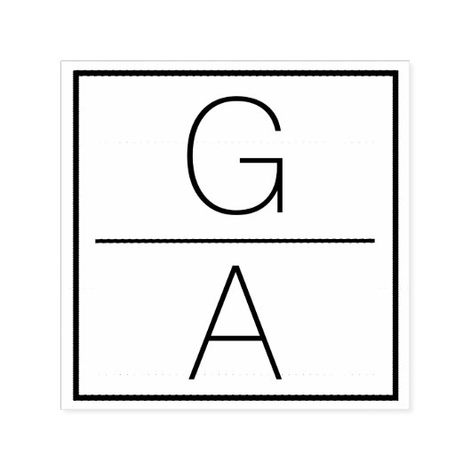 Modern Dubbel Monogram Bruiloft Logo Zelfinktende Stempel (Design)