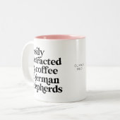 Modern Duits Herder Custom Tweekleurige Koffiemok (Voorkant links)