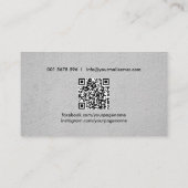 Modern Dumbbell Logo Personal Trainer Visitekaartje (Achterkant)