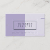 Modern Dusky Mauve and Grey Two Tone Visitekaartje (Voorkant)