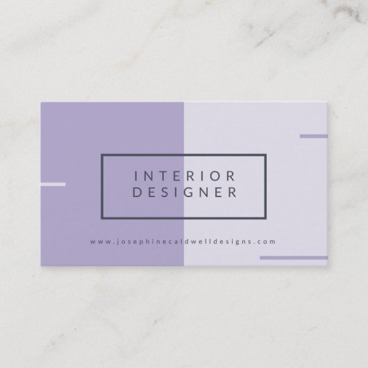 Modern Dusky Mauve and Grey Two Tone Visitekaartje (Voorkant)