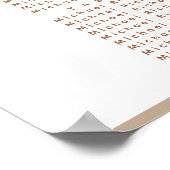 Modern Dusty Beige Simple Wedding 18 Table Seating Poster (Hoek)