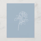 Modern Dusty Blue French Roses Wedding Details (Achterkant)