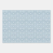Modern Dusty Blue Geometrical, Polka Dot & Trees Inpakpapier Vel (Voorkant)