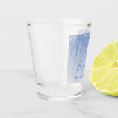 Modern Dusty Blue Glitter Bachelorette Party Shot Glas (Links)