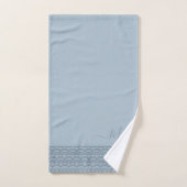 Modern Dusty Blue Grey Seashell Shell Elegant Chic Bad Handdoek (Handdoek)