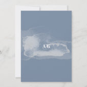 Modern Dusty Blue Kalligrafie Script Foto Save The Date (Achterkant)