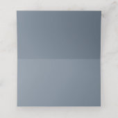 Modern Dusty Blue Monogram Minimalistische bruilof (Binnenkant ongevouwen)
