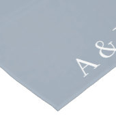 Modern Dusty Blue Monogram Wedding Medium Tafelloper (Hoek)