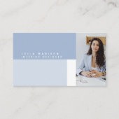 Modern Dusty Blue Professional Visitekaartje (Voorkant)