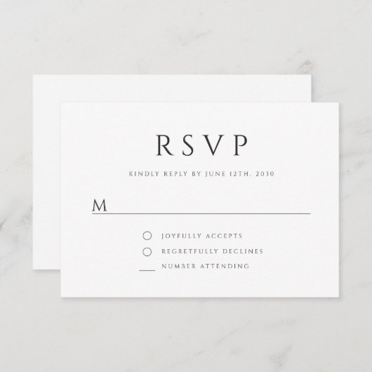 Modern Dusty Blue Script Cross Boy Doop RSVP Kaartje (Voorkant / Achterkant)