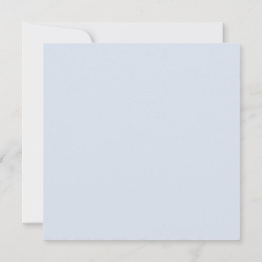 Modern Dusty Blue Square Wedding QR Code RSVP (Achterkant)