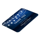 Modern Dusty Blue Wedding Bedankt Magnet Magneet (Linkerzijde)