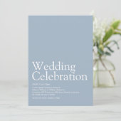 Modern Dusty Blue Wedding Definition Kaart (Staand voorkant)