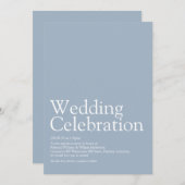 Modern Dusty Blue Wedding Definition Kaart (Voorkant / Achterkant)