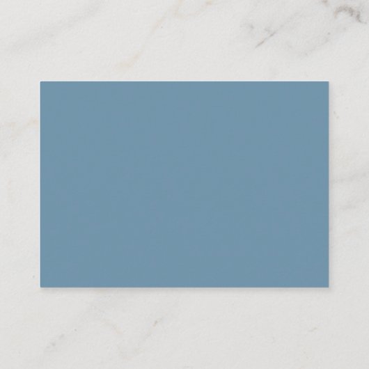 Modern Dusty Blue Wedding QR Code Enclosure Kaart (Achterkant)