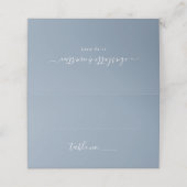 Modern Dusty Blue Wedding Table Number (Buitenkant ongevouwen)