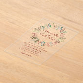 Modern Dusty Blue Zee Shell Beach Ocean Wedding Acryl Uitnodigingen (Laagn)