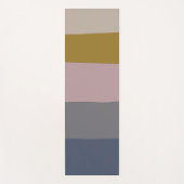 Modern Dusty Mauve Grey Abstract Stripes Stijlvol Yogamat (Voorkant)