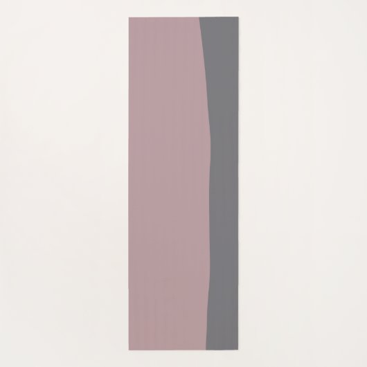 Modern Dusty Mauve Grey Abstract Stripes Stijlvol Yogamat (Achterkant)