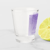 Modern Dusty Paars Glitter Bachelorette Party Shot Glas (Links)