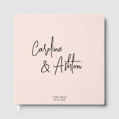 Modern | dusty pink | bold names guest book (Recto)