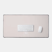 Modern Dusty Pink Monogram Bureaumat (Keyboard & Muis)