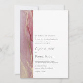Modern Dusty Pink Wedding Invitation Kaart (Voorkant)