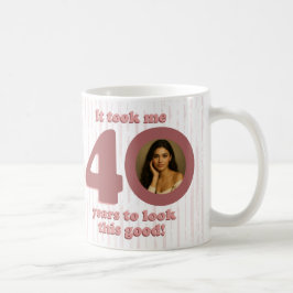 Modern Dusty Rose Fabulous 40th Birthday Women Koffiemok