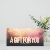 Modern Dusty Roze Certificaat Gift Kaart (Staand voorkant)