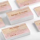 Modern Dusty Sinaasappel en Rust Waterverf Wash Visitekaartje