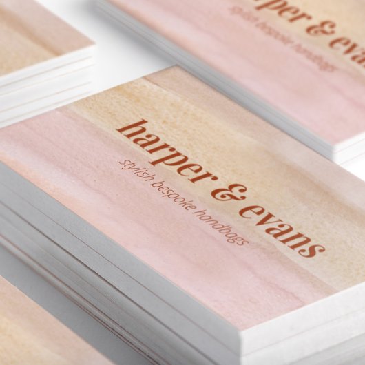 Modern Dusty Sinaasappel en Rust Waterverf Wash Visitekaartje