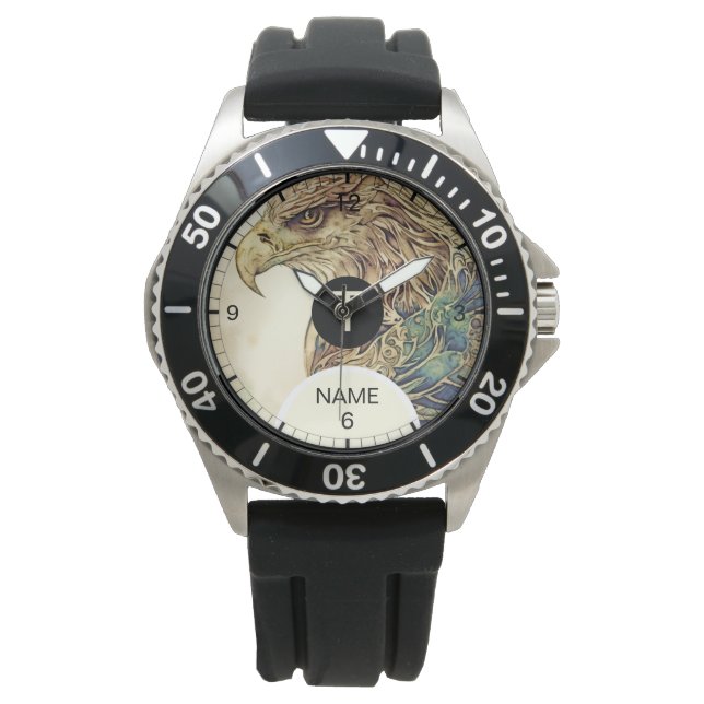 Modern Eagle Design gepersonaliseerde eWatch Horloge (Voorkant)
