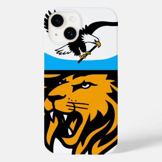 Modern Eagle en Lion Design met halve maan Case-Mate iPhone Case (Achterkant)