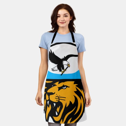 Modern Eagle en Lion Design Schort (Gedragen)