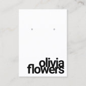 Modern Earring Bold Black en White Visitekaartje (Voorkant)