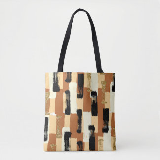 Modern Earth Tone Abstracte Brushstroke Canvas tas