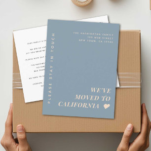 Modern Earth Tone minimalist Typography Moving Aankondigingskaart