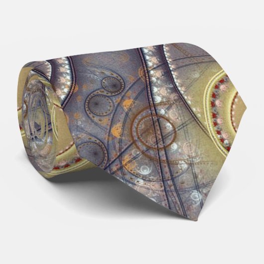 Modern Earth Tones Abstract Pattern Stropdas (Opgerold)