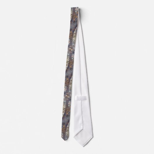 Modern Earth Tones Abstract Pattern Stropdas (Achterkant)